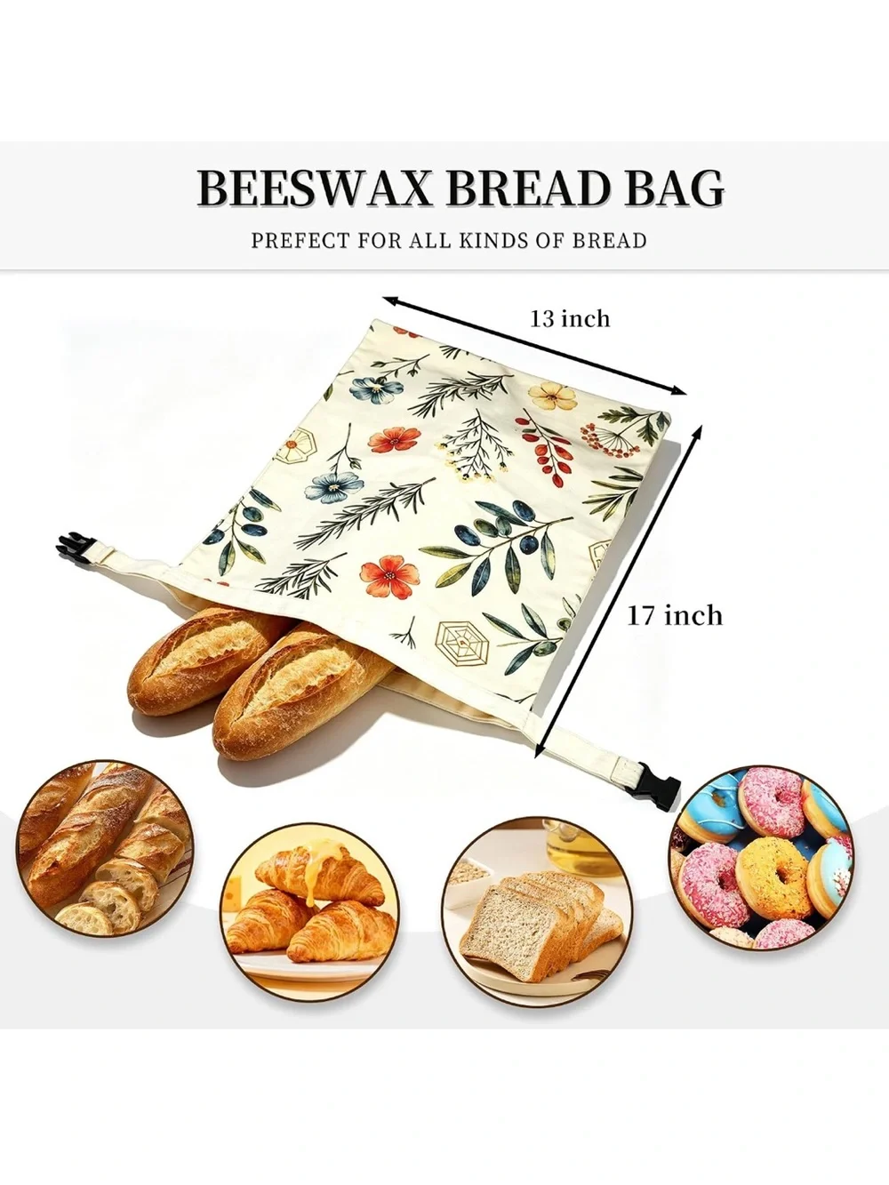Beeswax Bread Bags for Sourdough & Homemade – Reusable2-pack.